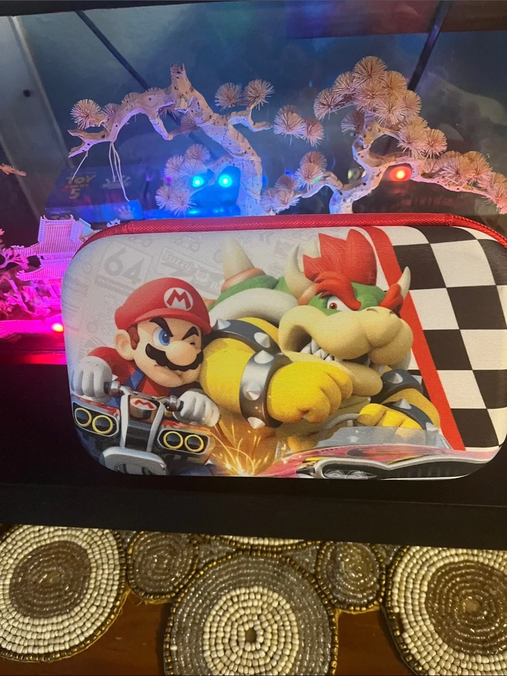 Nintendo Mario & Bowser Racing Accessory Pouch Red, Yellow, Black
